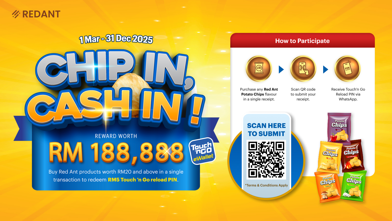 Red Ant Chip In, Cash In 2025